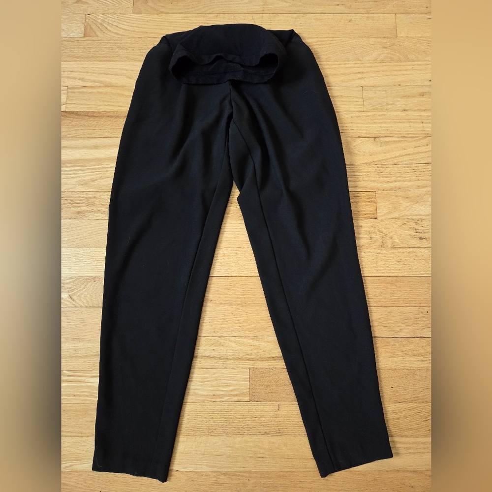 Oh Baby by Motherhood Black Cropped Maternity Jumpsuit Pants
